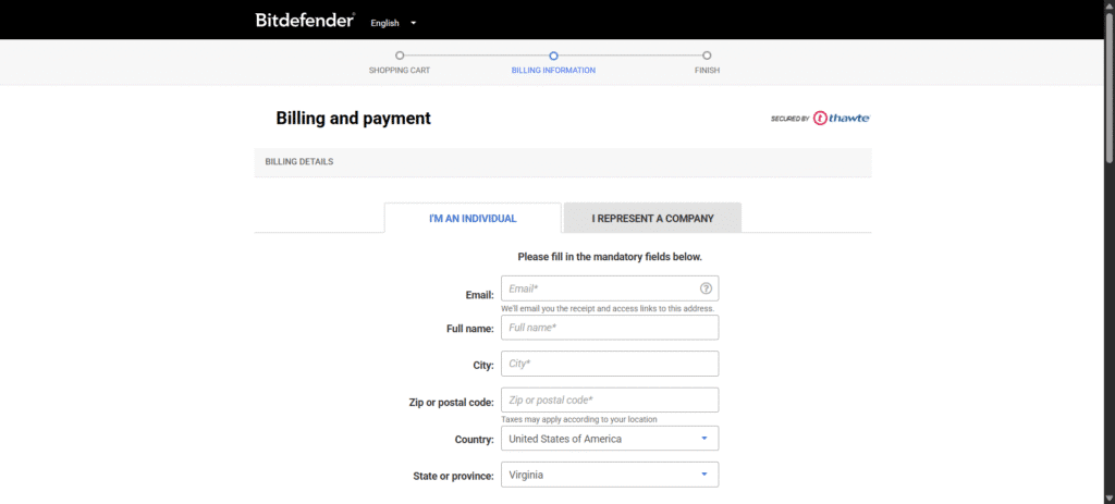 Bitdefender Billing And Payment
