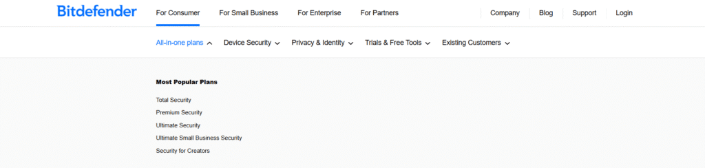 Choose your plan at Bitdefender.